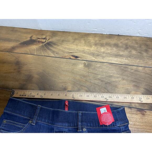 SPANX Jeans Womens Large Tall Blue Flare High Rise Pull On Stretch NWT - Picture 8 of 11